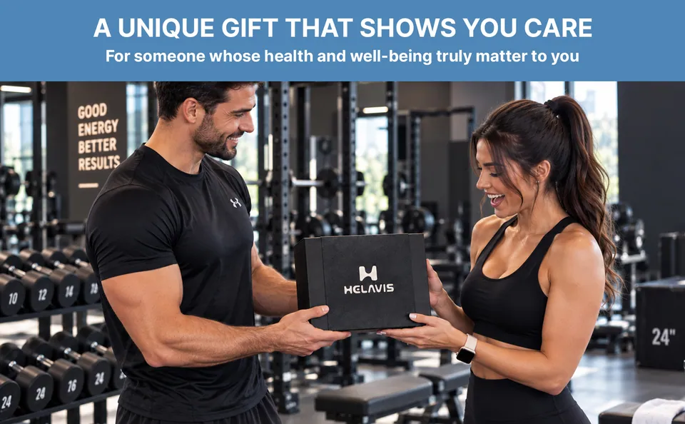 A gift box handed over in a gym